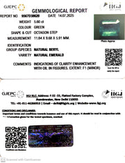 5.60/CT Natural Panna Stone with Govt. Lab Certificate (45510)